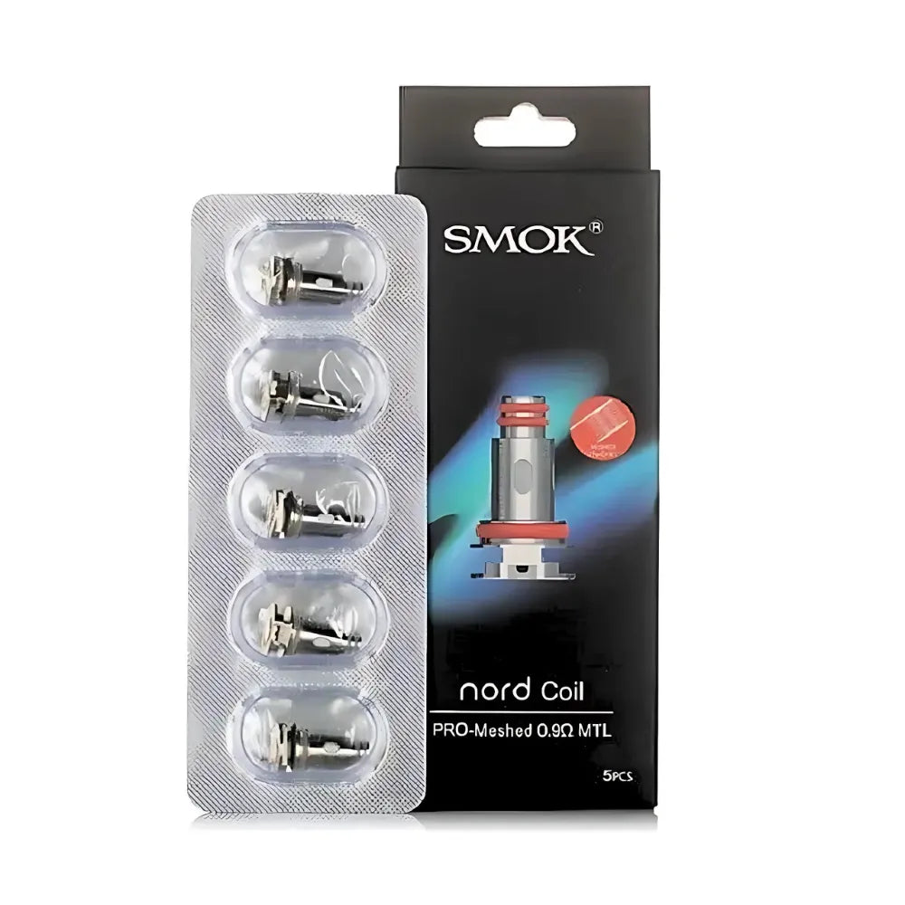 SMOK Nord pro Coils packaging with five coils in a clear case on a white background
