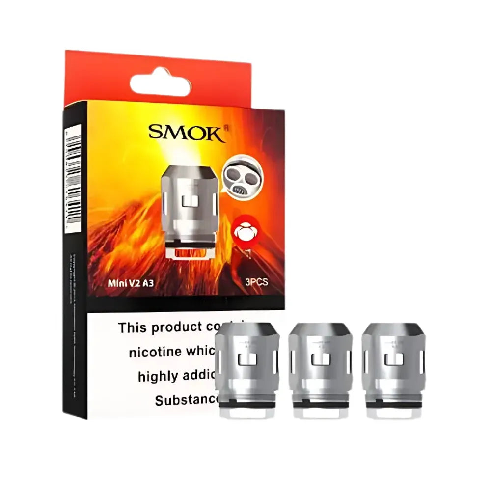 SMOK vape coils packaging with three coils on a white background