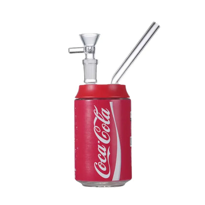 Coca-Cola inspired can-shaped waterpipe on a white background