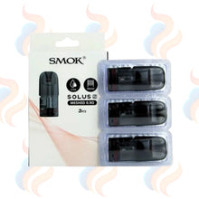 SMOK Solus meshed vape coils packaging with three coils on a white background