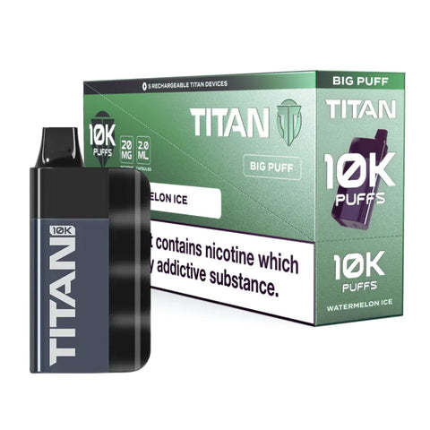 Box of 5 - TITAN 10k Puffs - Watermelon ice