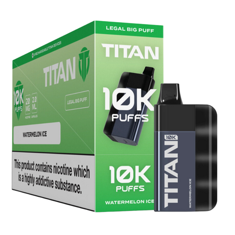 Wholesale - Pack of 5 - TITAN 10k Puffs - Watermelon ice