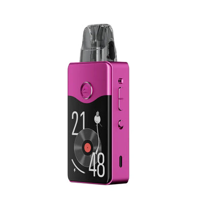 Pink and black vinci vape device on a white background