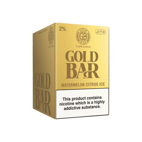 Wholesale - Pack of 10 - Vape Gold's Gold Bar - Watermelon Citrus Ice