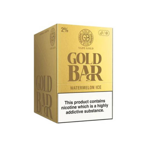 Wholesale - Pack of 10 - Vape Gold's Gold Bar - Watermelon Ice
