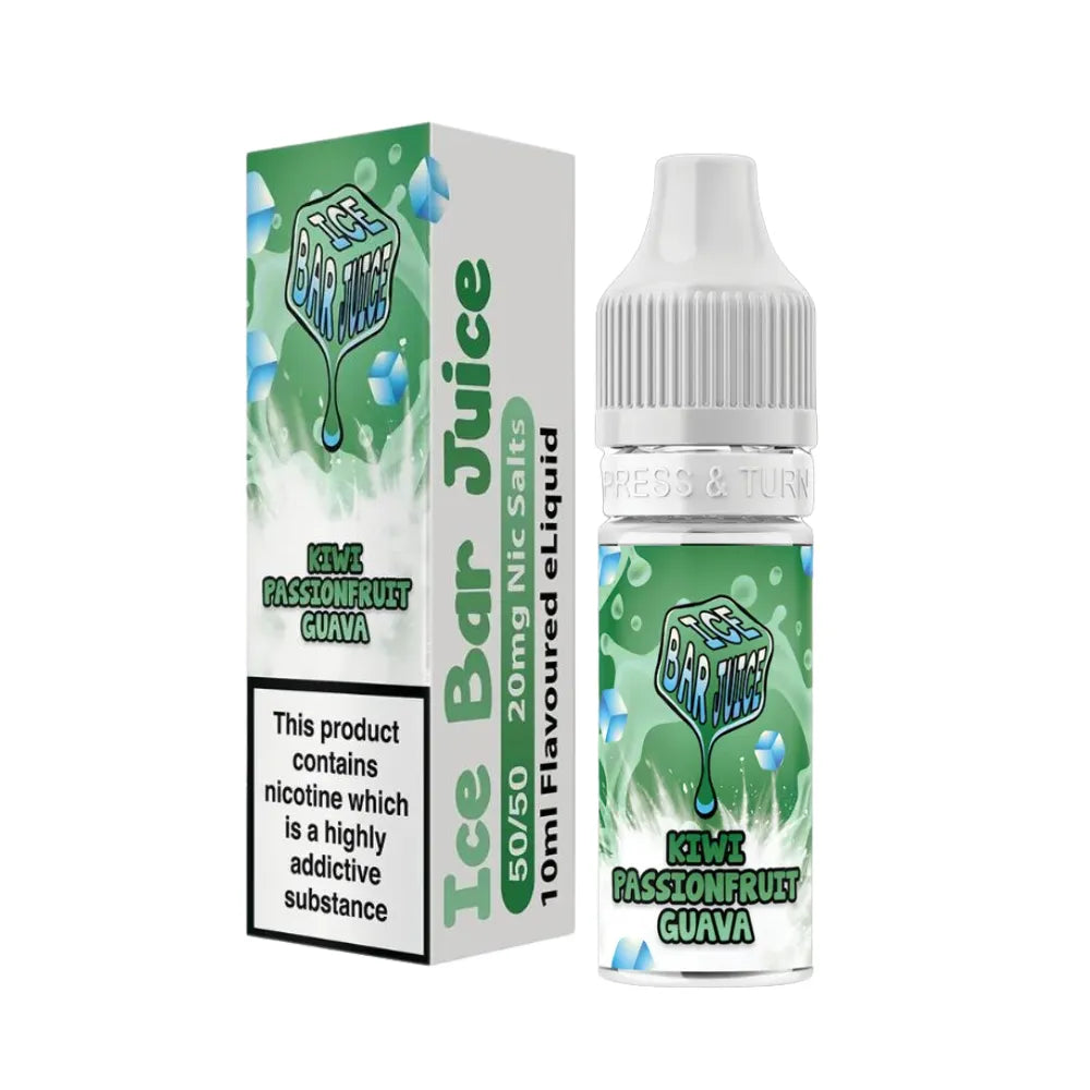 Ice Bar Juice e-liquid bottle and packaging on a white background