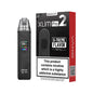 Oxva Xlim Pro 2 pod kit in "platinum black" colour with packaging on a white background