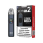 Oxva Xlim Pro 2 pod kit in "titanium blue" colour with packaging on a white background