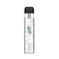 white camouflage vaping device with black top on a white background