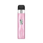 Pink vape device with black top on a white background