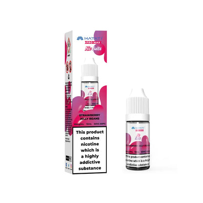 Vape juice packaging with strawberry jelly beans flavor on a white background