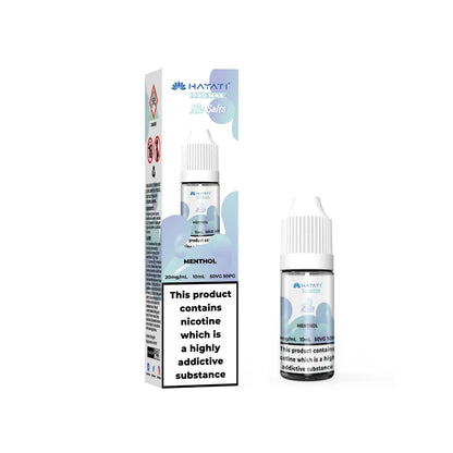 bottle of hayati vape juice with packaging on a white background