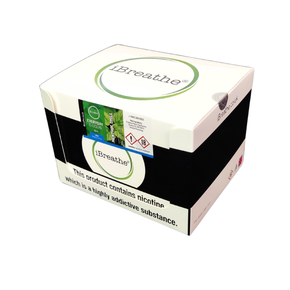 Wholesale - iBreathe - Pack of 20 - Menthol Chill E-Liquid 10ml Vape Juice