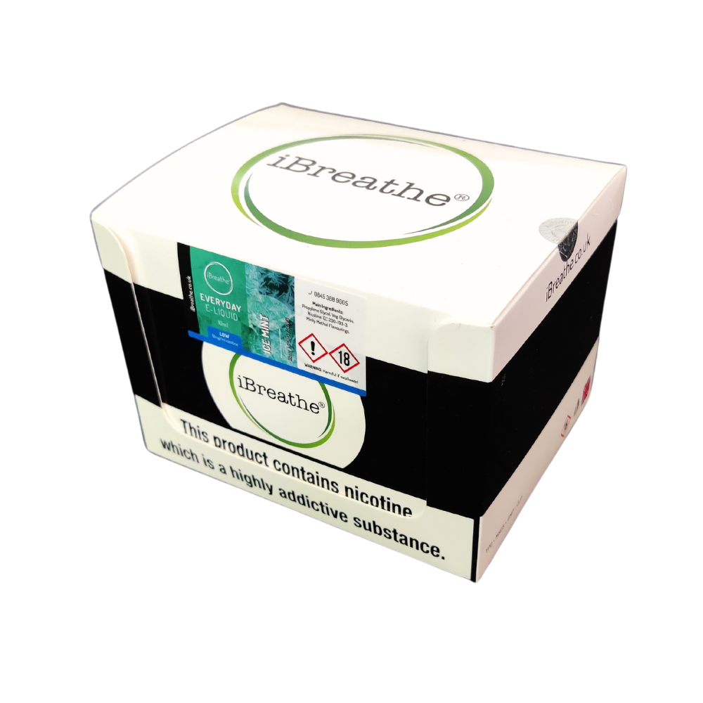 Wholesale - iBreathe - Pack of 20 - Ice Mint E-Liquid 10ml Vape Juice
