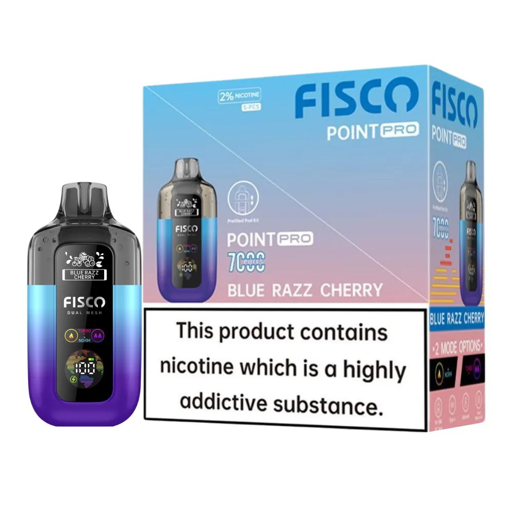 Box Of 5 - Fisco Point Pro 7000 - Rechargeable Pod Kit