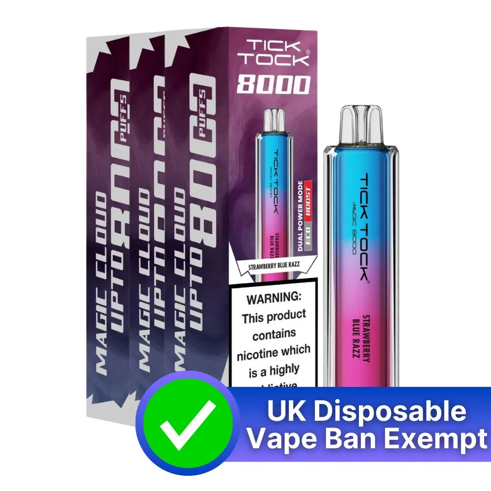 Box Of 5 - Tick Tock 8000 - Disposable Prefilled Pod Kit